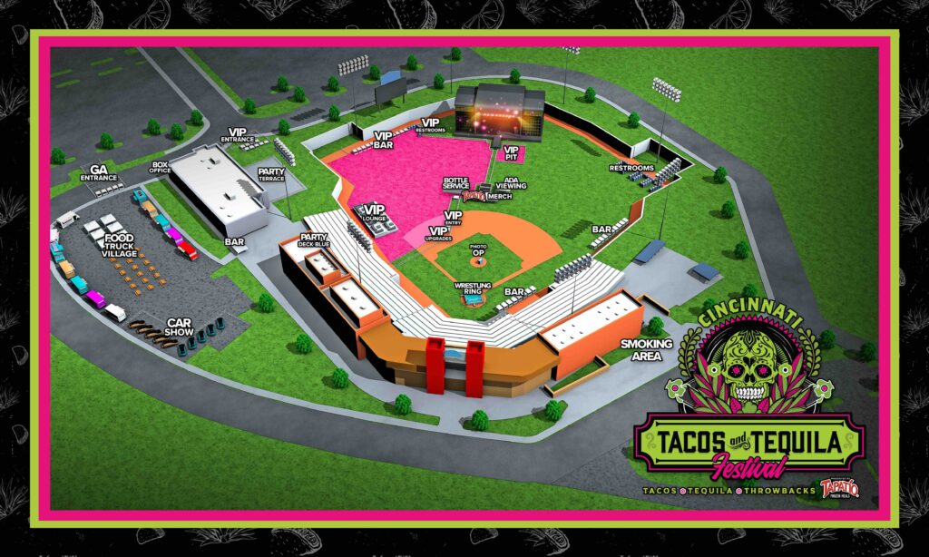 Tacos and Tequila Festival: Cincinnati - Event Map