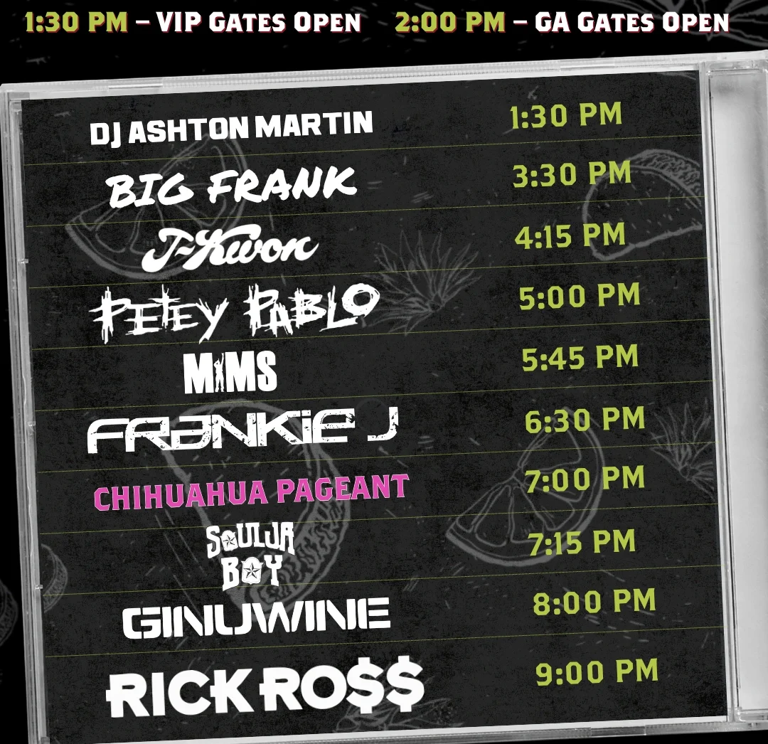 Tacos and Tequila Festival Milwaukee 2026 - Artists Set Times