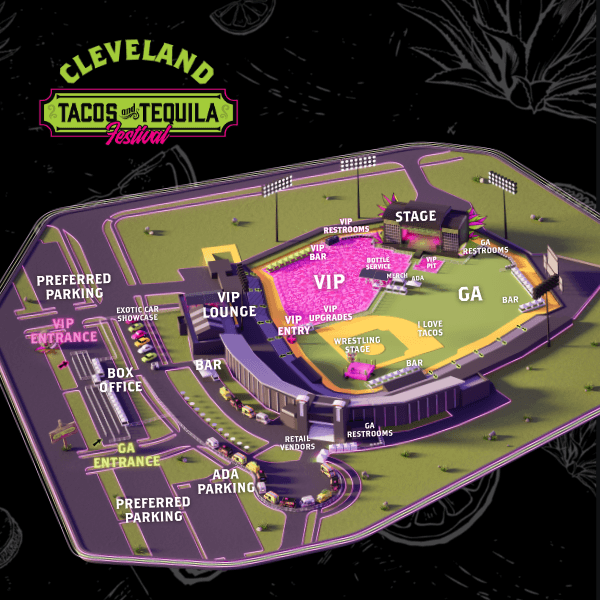 2026 TACOS AND TEQUILA FESTIVAL CLEVELAND EVENT MAP 600X600